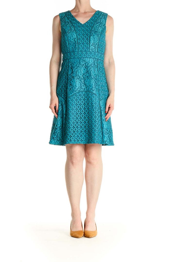 Blue Day Fit & Flare Lace Dress