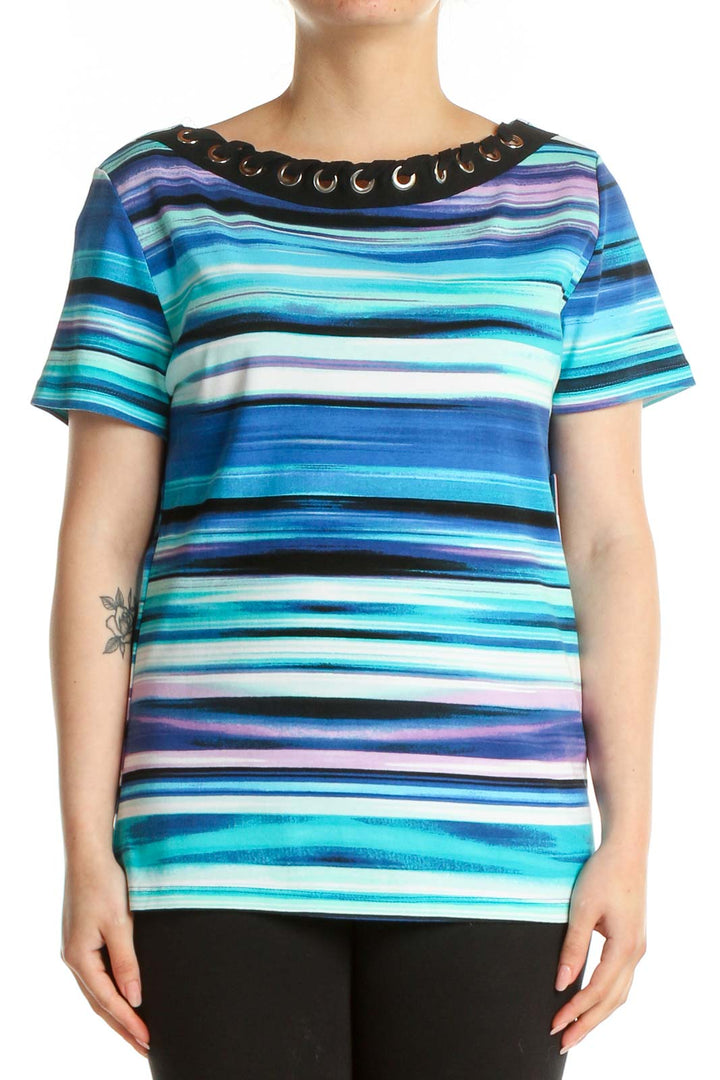 Blue Striped Brunch T-Shirt