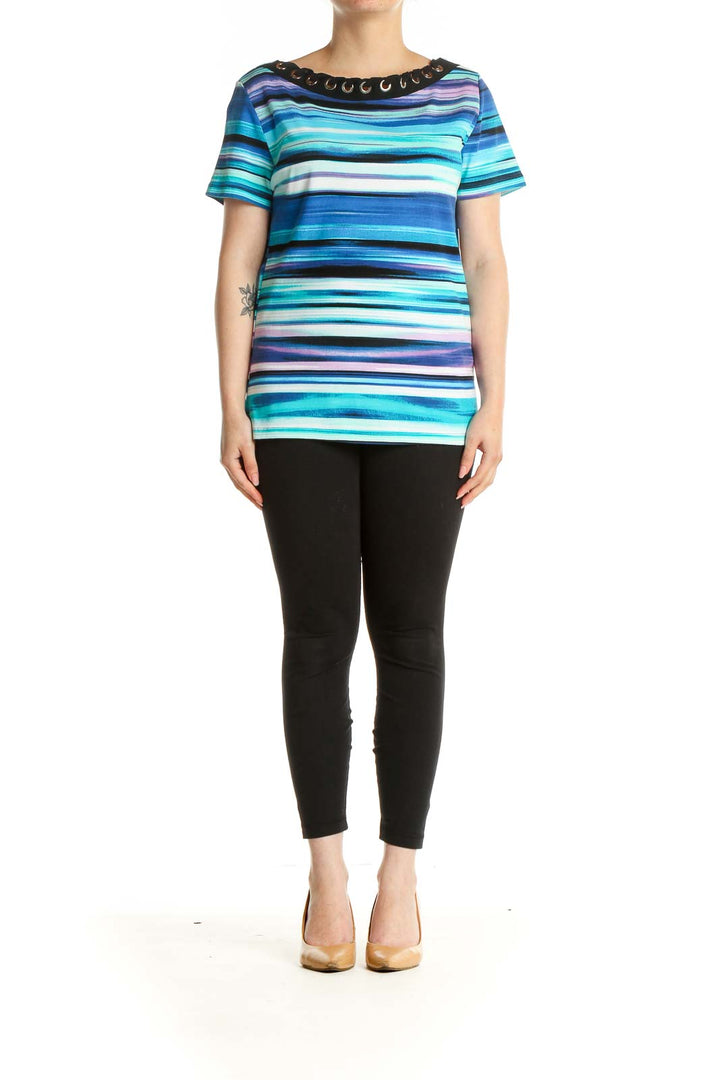 Blue Striped Brunch T-Shirt