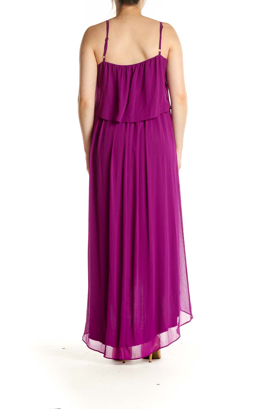 Purple Solid Holiday Column Dress