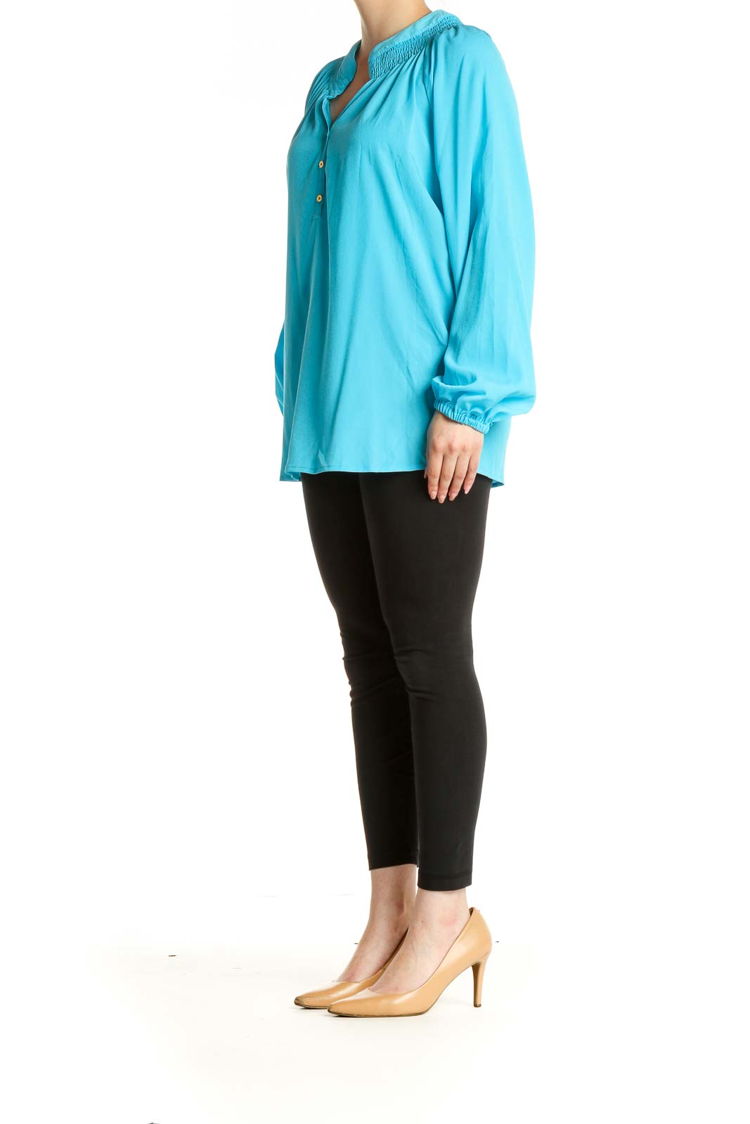 Blue Solid All Day Wear Blouse