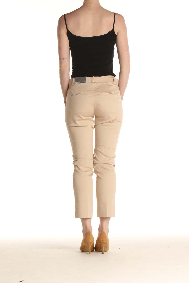 Beige Casual Trousers