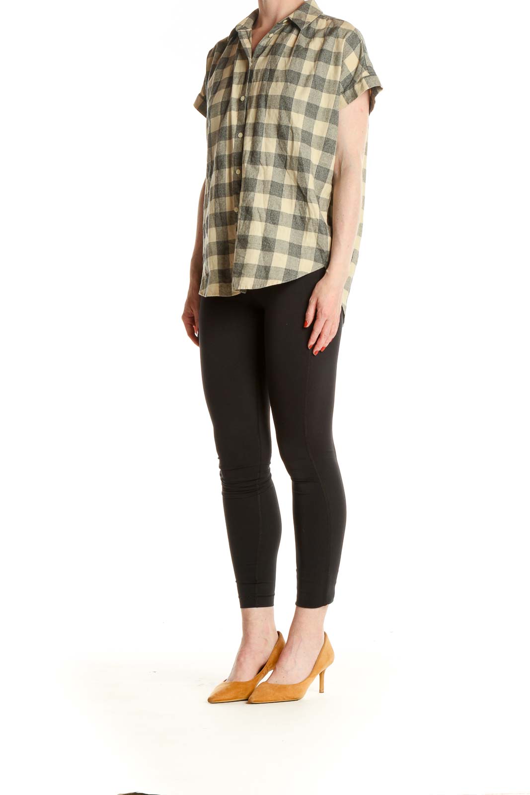 Yellow Checkered Casual Shirt