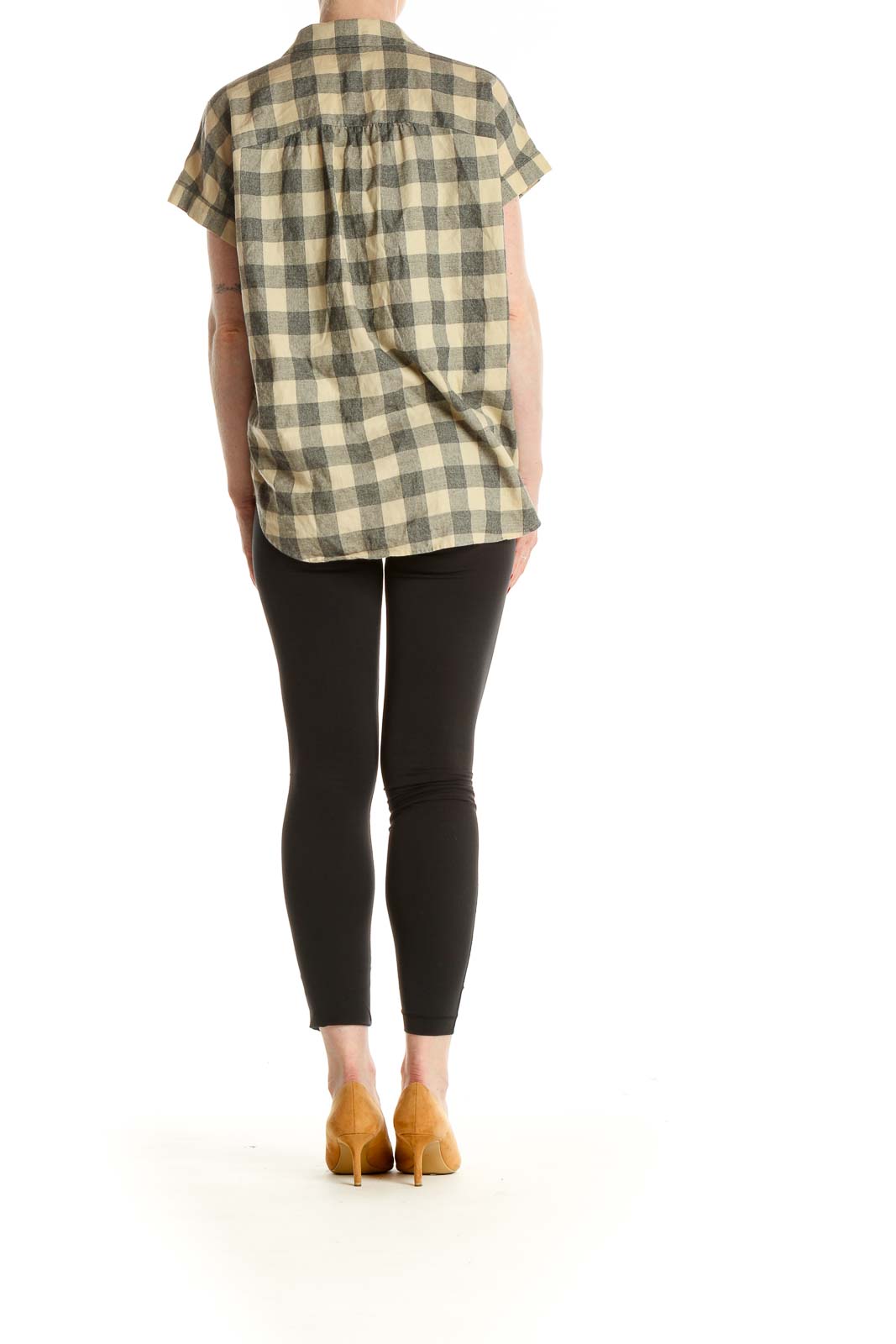 Yellow Checkered Casual Shirt