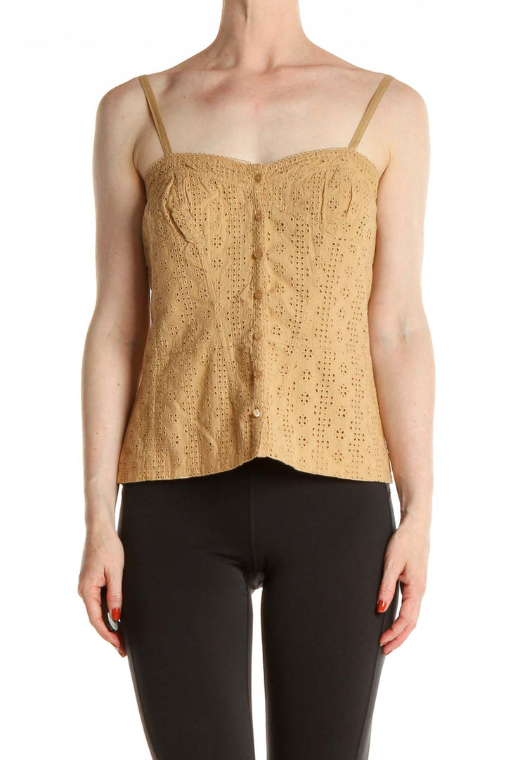 Beige Textured Top