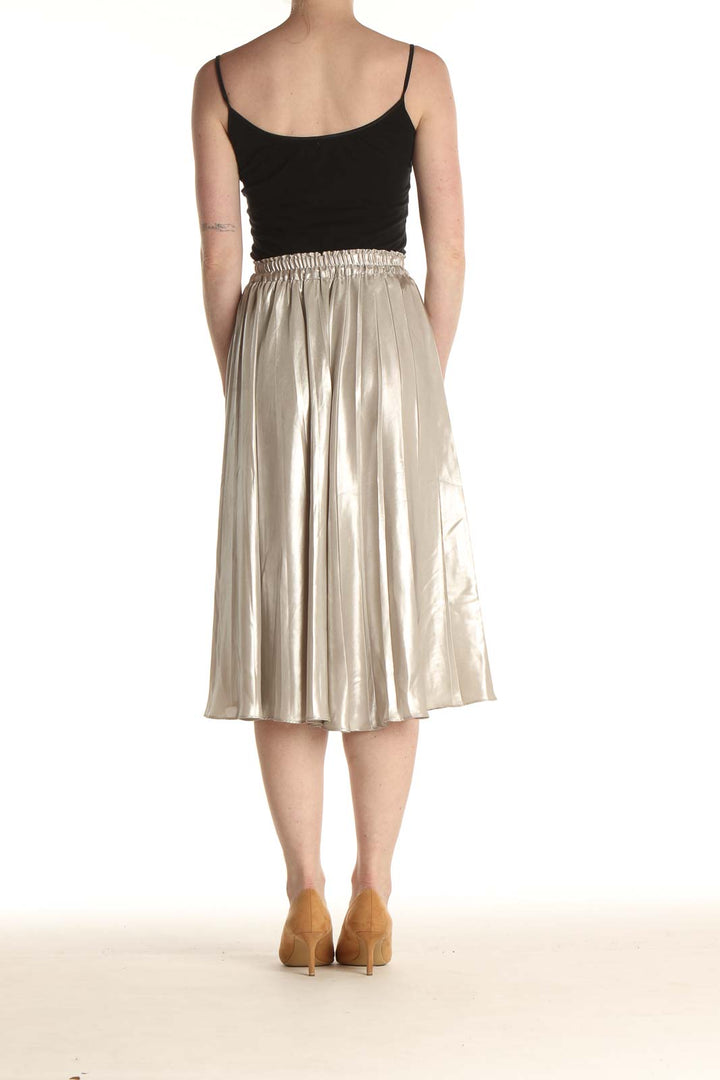 Gray Party Flared Skirt