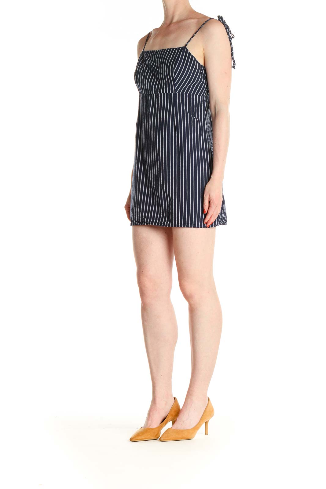 Blue Striped Day Shift Dress