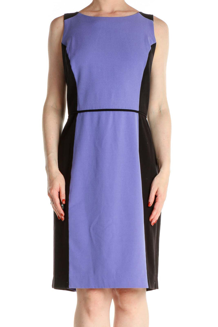 Purple Solid Classic Dress