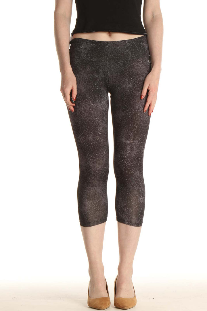 Gray Printed Activewear Leggings