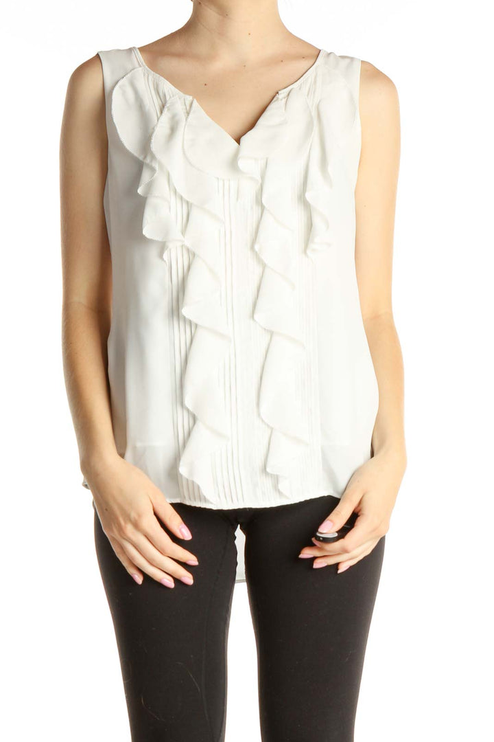 White Solid Blouse