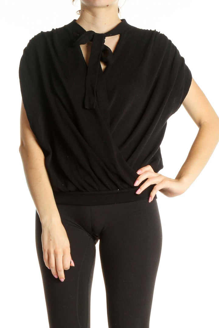 Black Solid All Day Wear Blouse