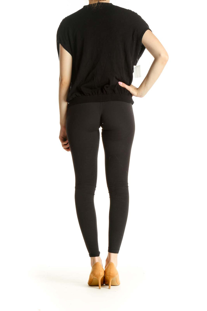 Black Solid All Day Wear Blouse