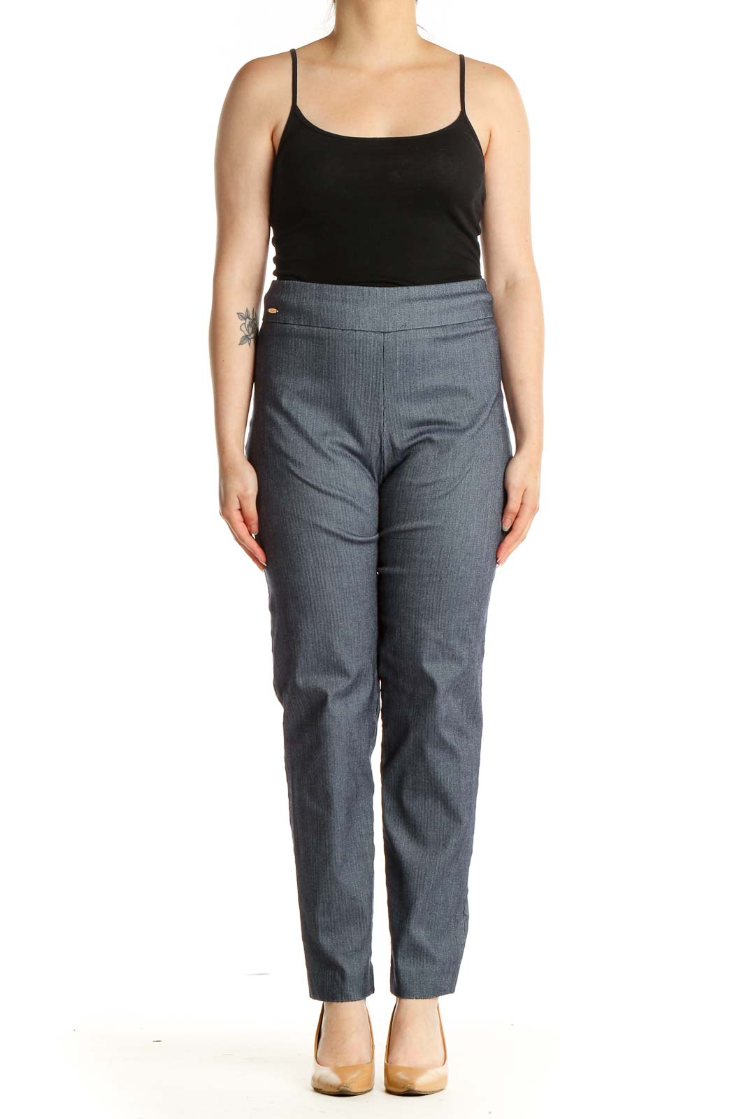 Gray Casual Trousers