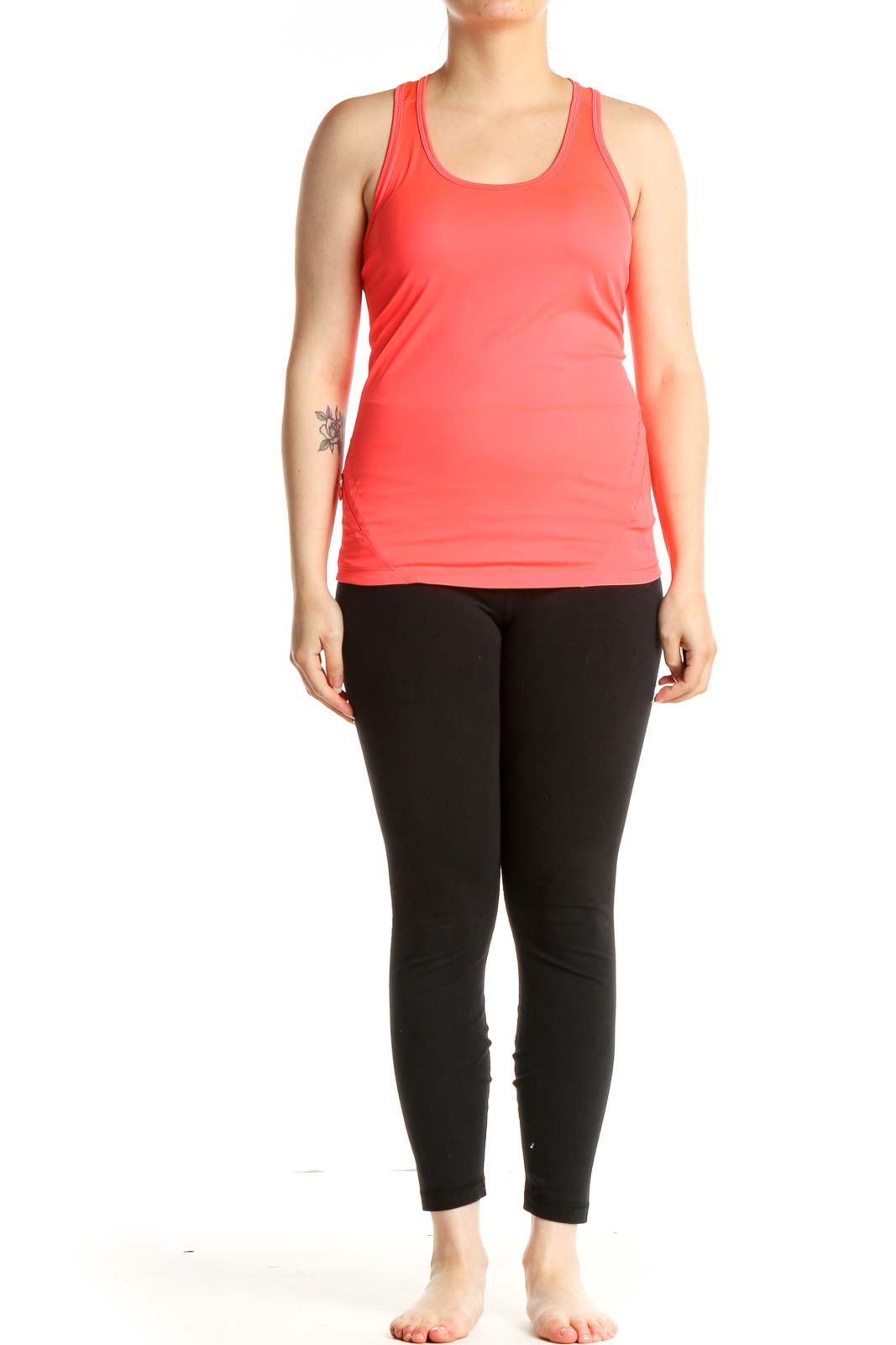 Pink Solid Activewear Tank Top