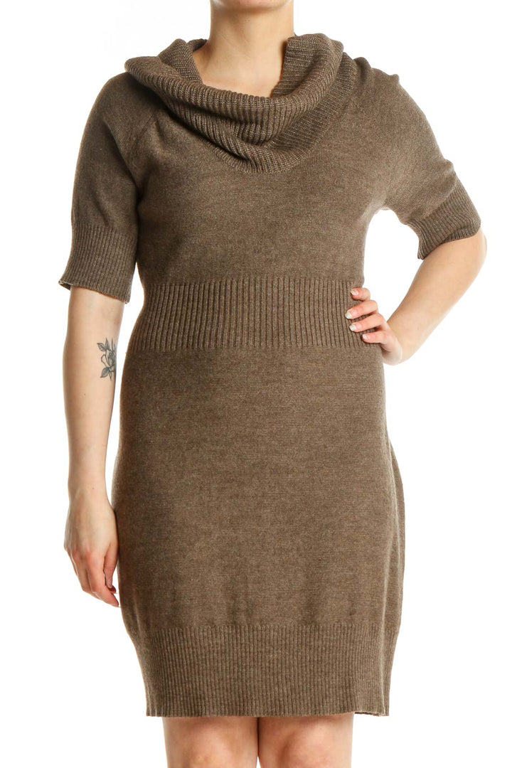 Brown Day Sheath Dress