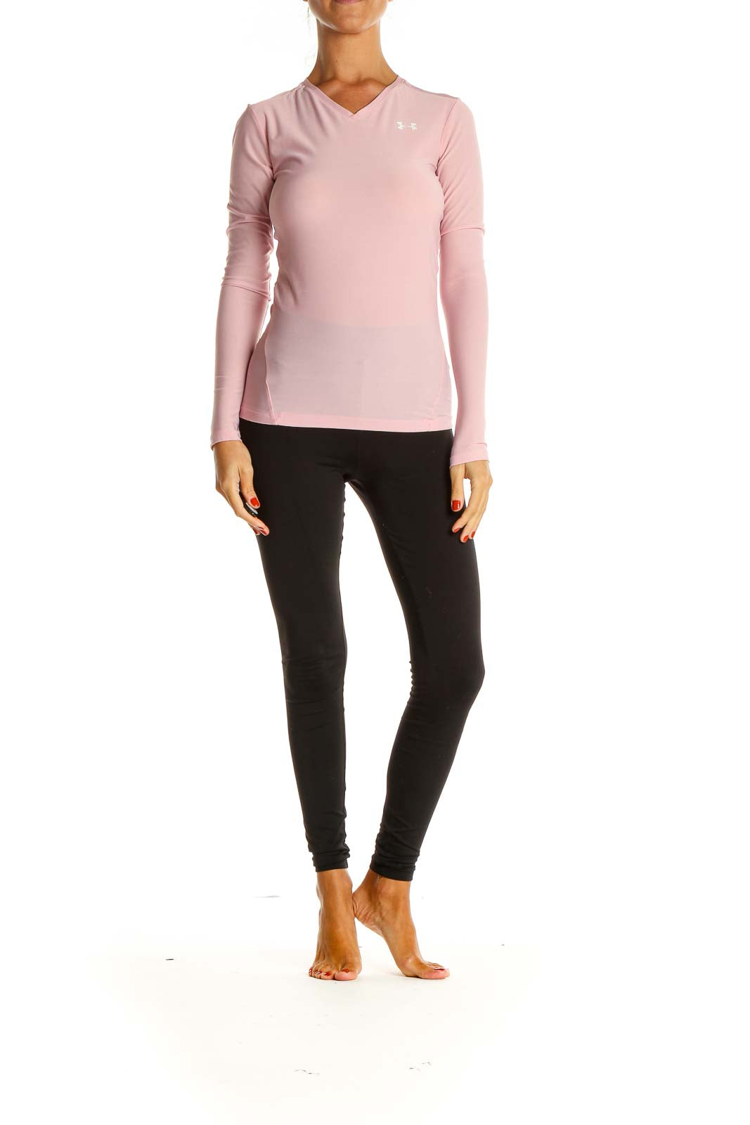 Pink Solid Activewear T-Shirt