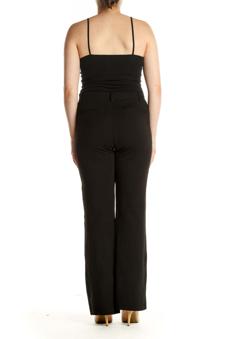 Black Solid All Day Wear Trousers