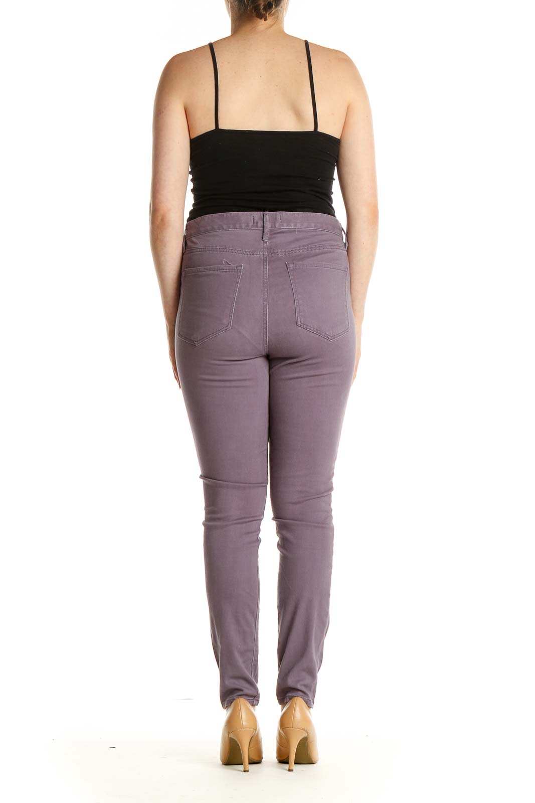 Purple Casual Pants