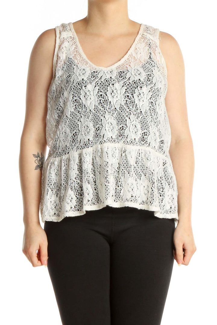 White Lace Tank Top