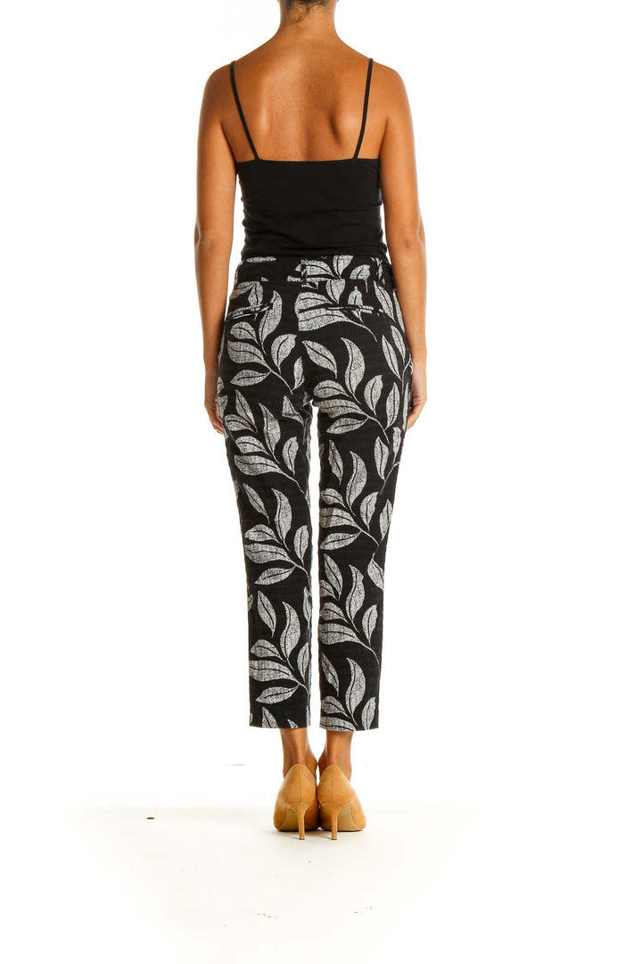 Black Printed Casual Pants