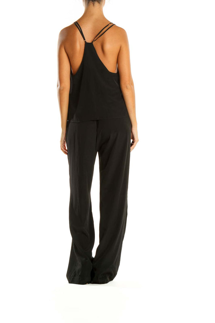 Black Solid Jumpsuit