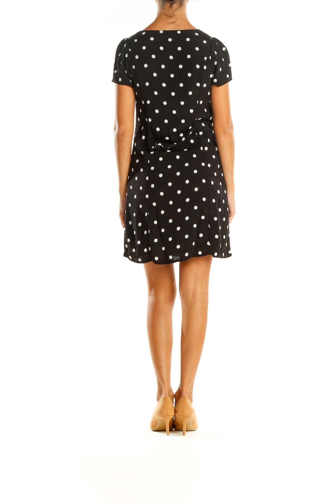 Black Polka Dot Day Sheath Dress