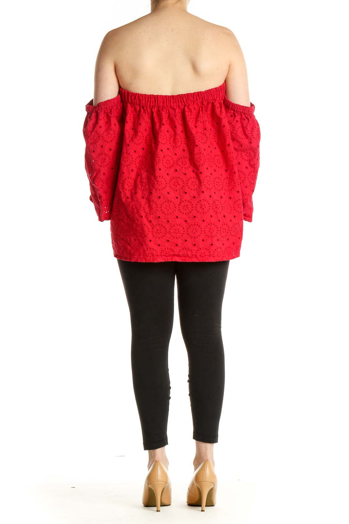 Red Lace Brunch Blouse