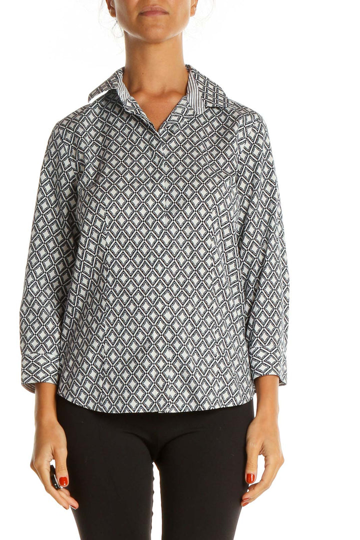 Gray Printed All Day Wear Shirt