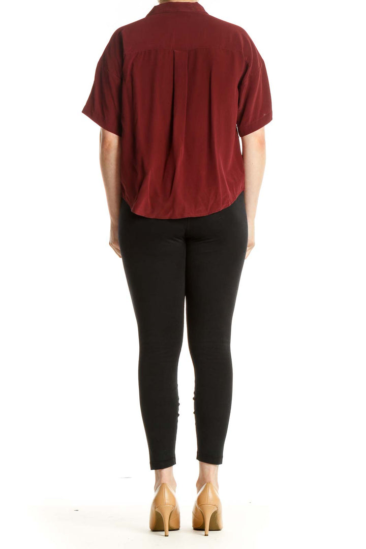 Red Solid Chic Shirt