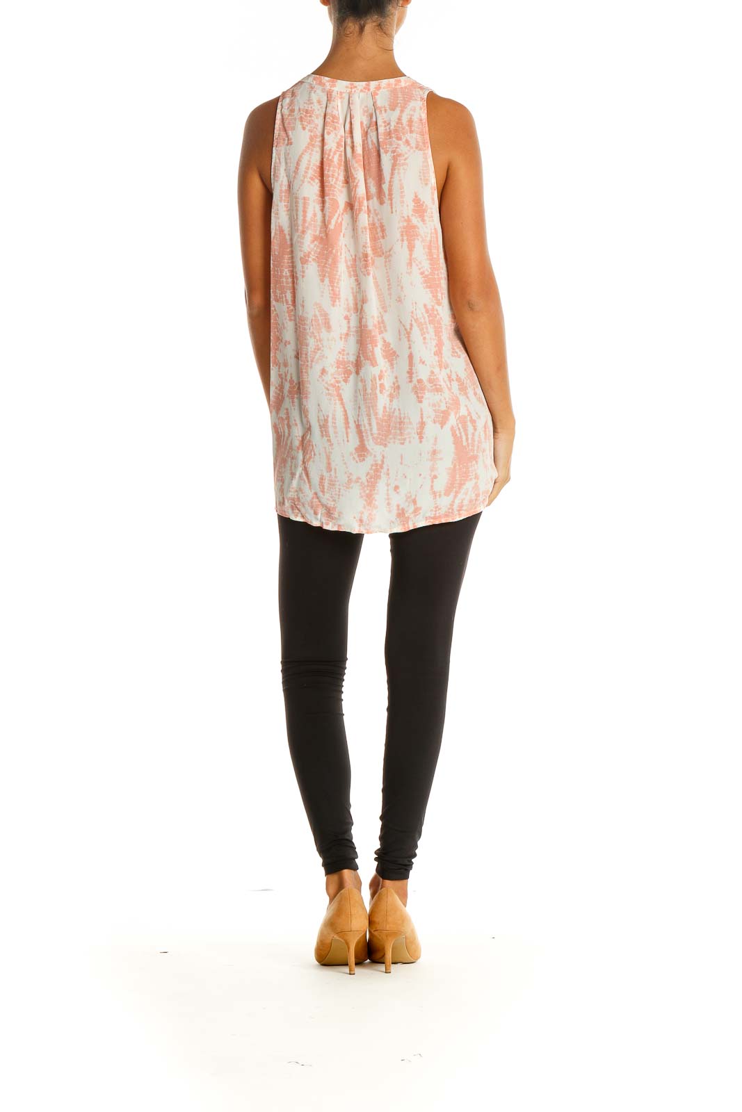 Orange Printed All Day Wear Blouse