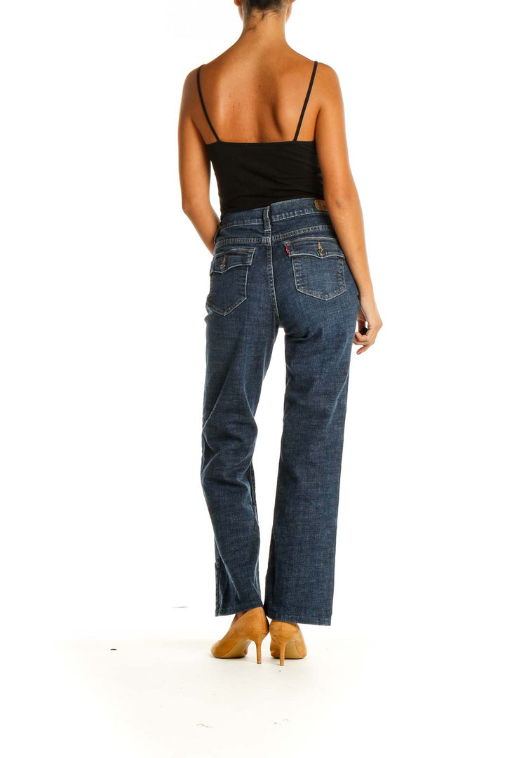 Blue Straight Leg Jeans