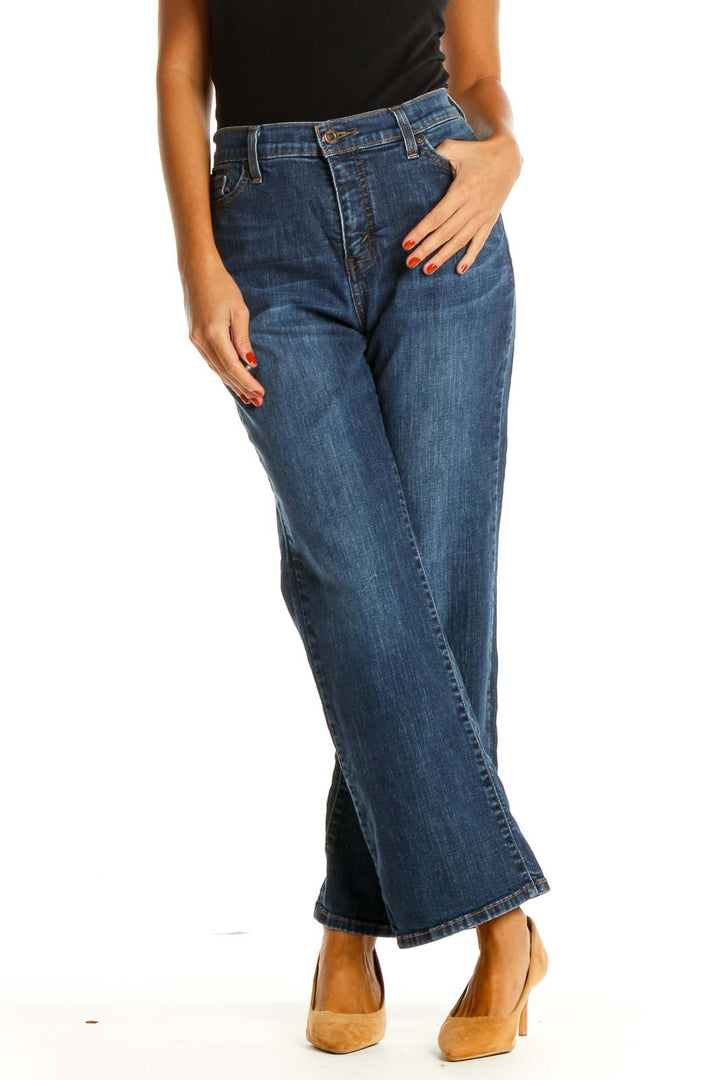 Blue Straight Leg Jeans