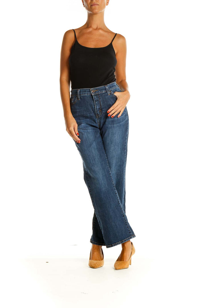 Blue Straight Leg Jeans