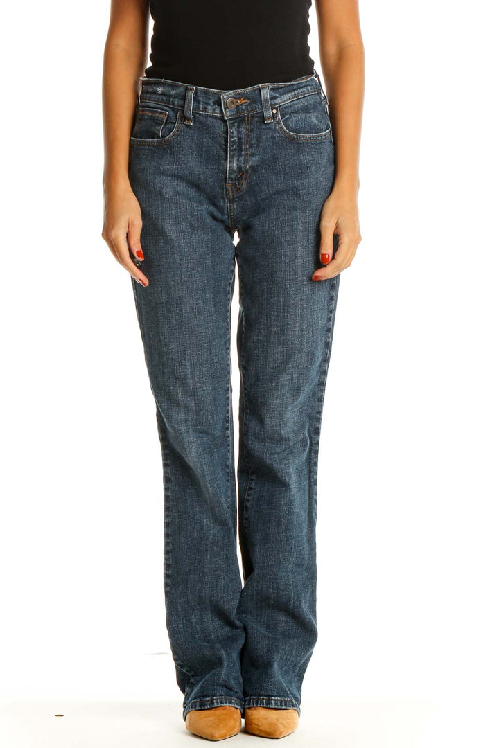 Blue Straight Leg Jeans