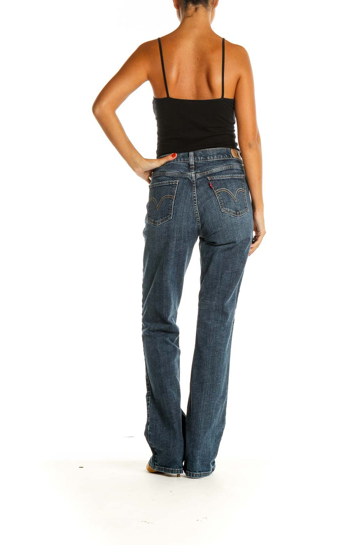 Blue Straight Leg Jeans