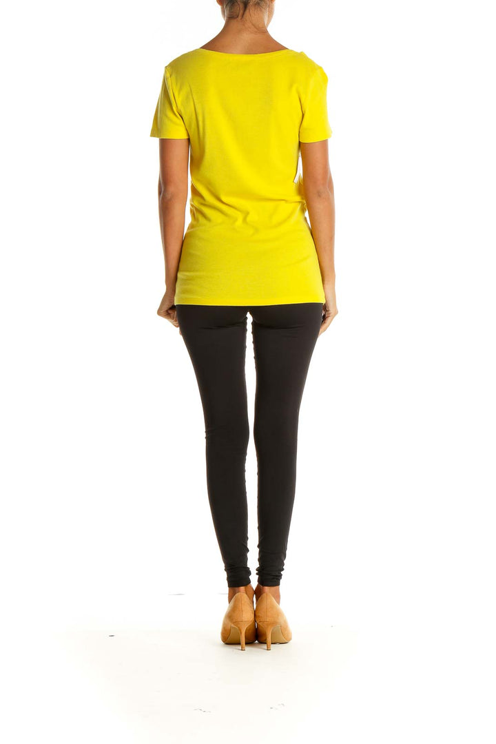 Yellow Solid All Day Wear T-Shirt