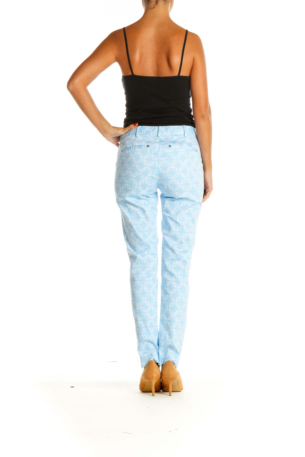 Blue Printed All Day Wear Trousers