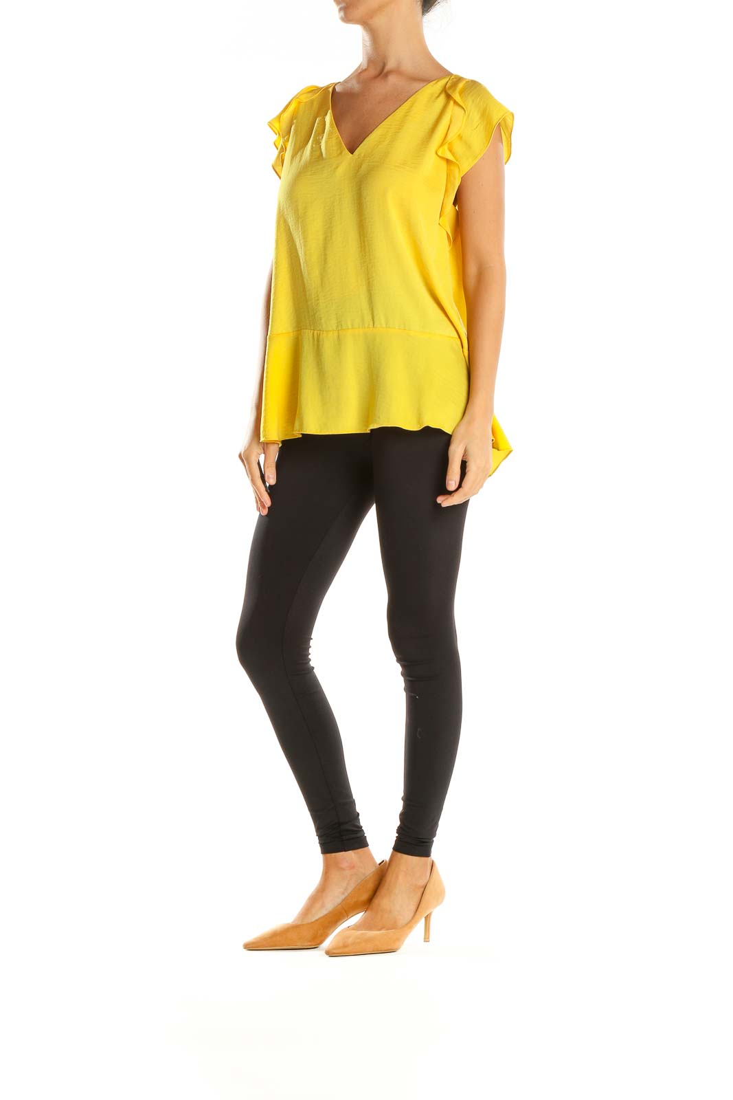 Yellow Solid All Day Wear Blouse