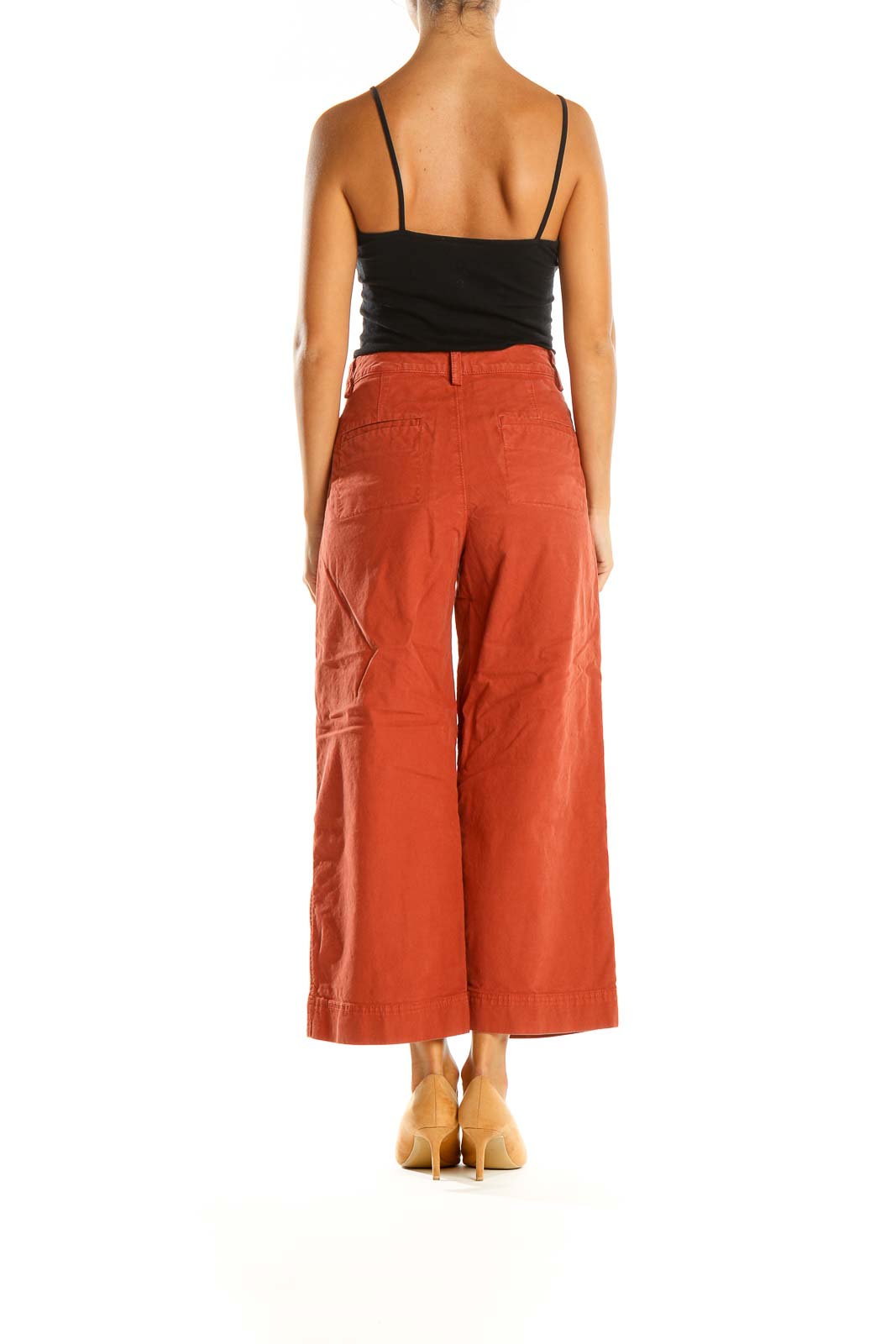 Red Solid All Day Wear Palazzo Pants