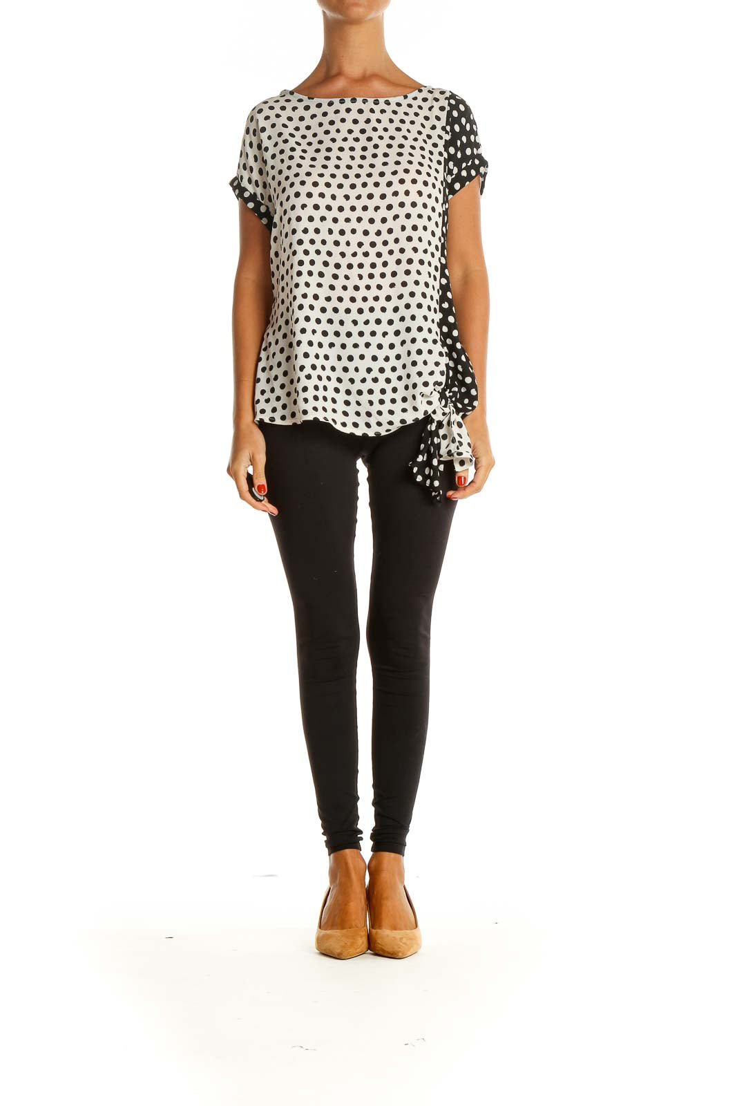 White Polka Dot Chic Blouse