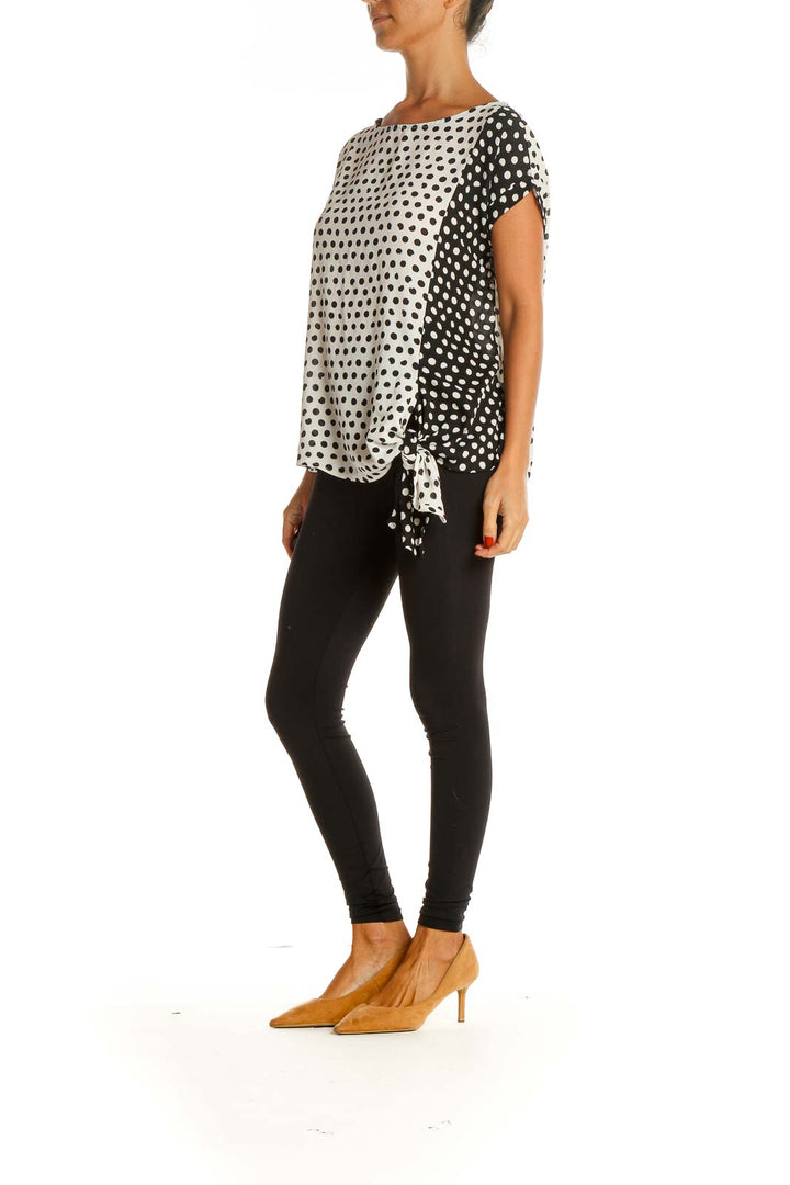 White Polka Dot Chic Blouse