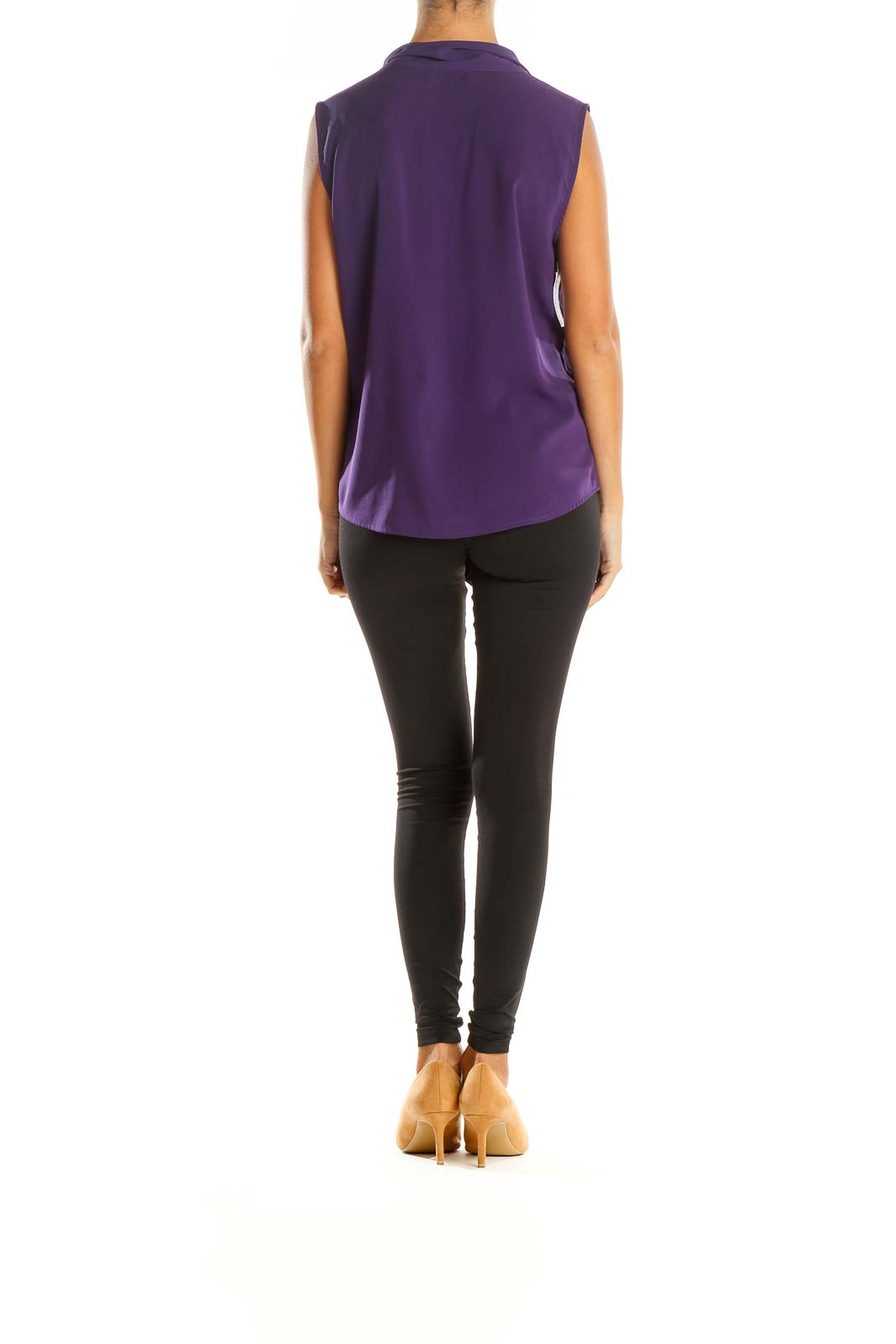 Purple Solid Chic Blouse