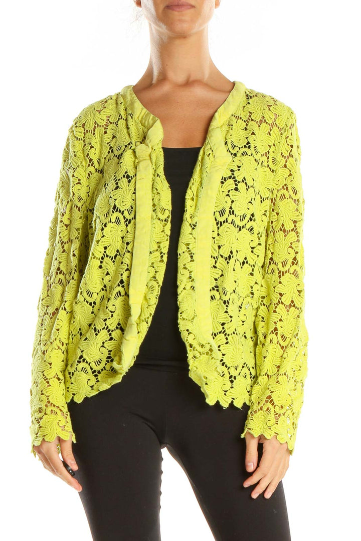 Yellow Lace Cardigan