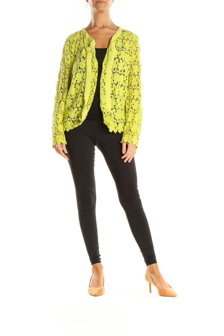 Yellow Lace Cardigan