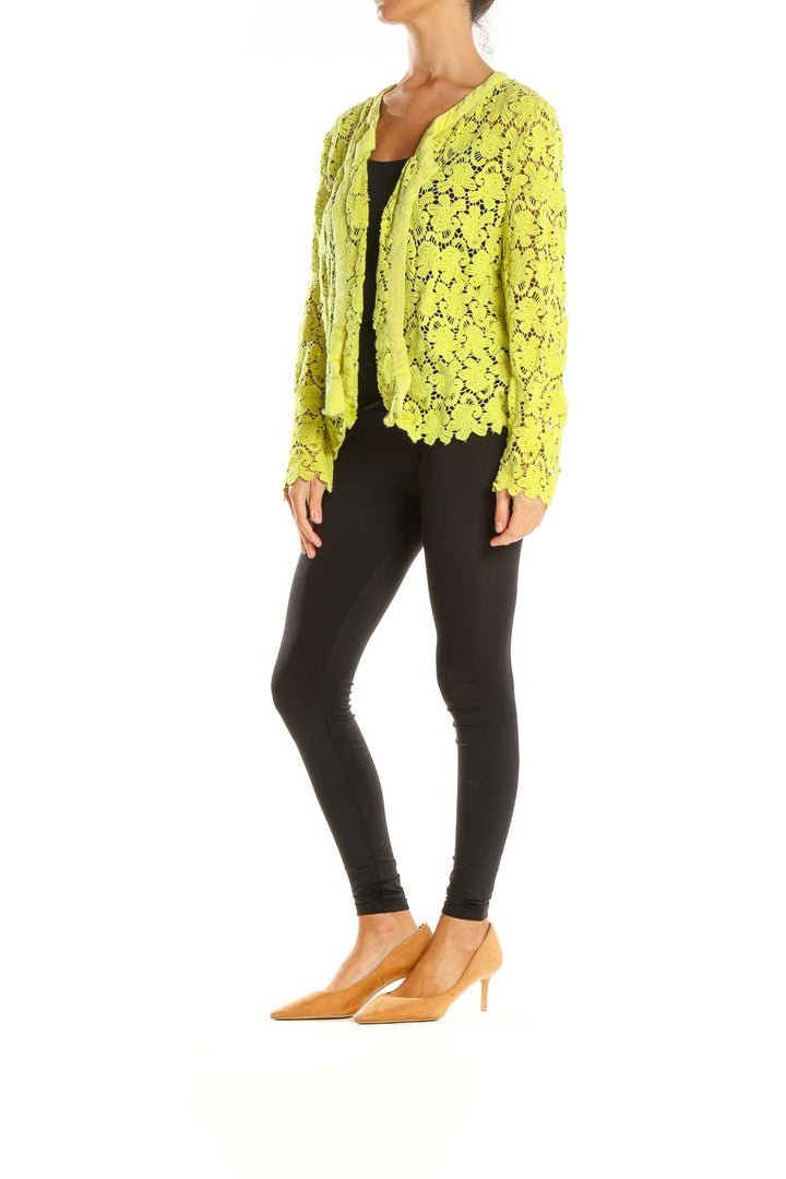 Yellow Lace Cardigan