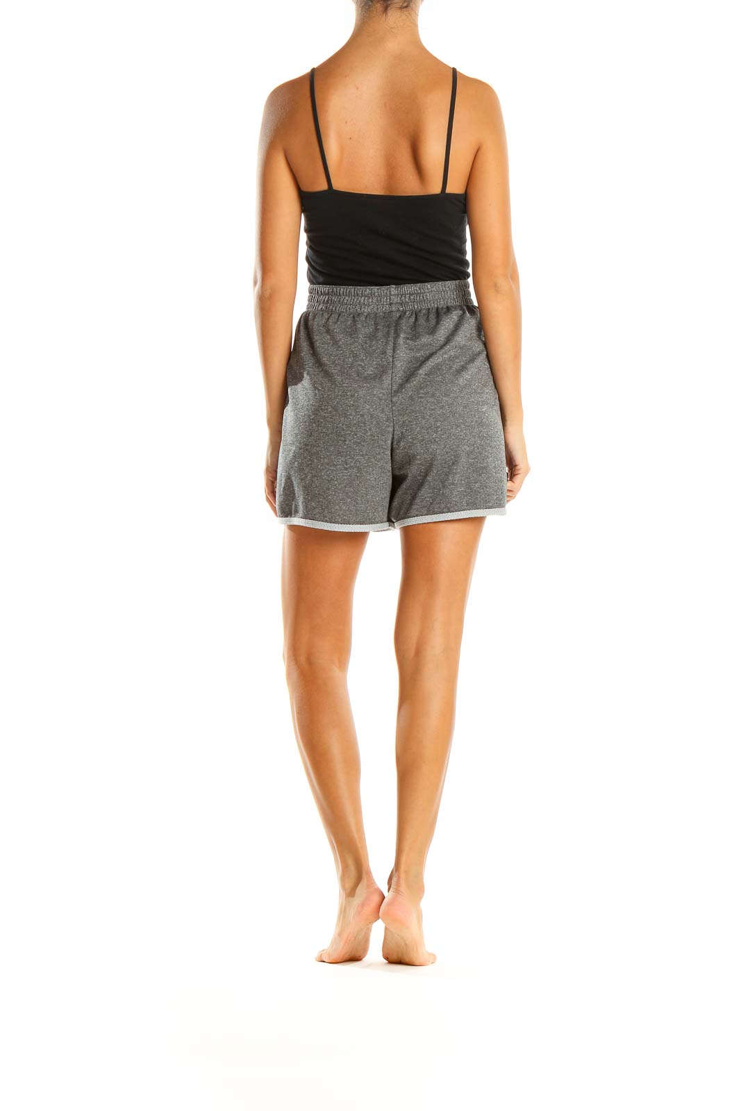 Gray Textured All Day Wear Shorts