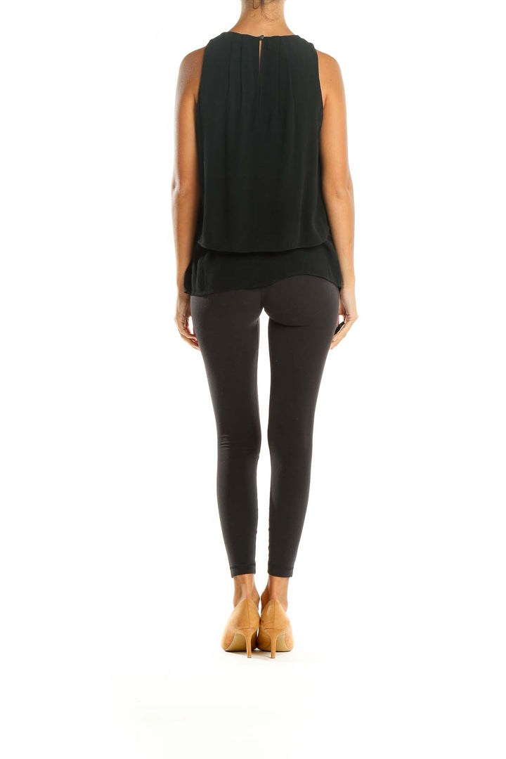 Black Solid Chic Blouse