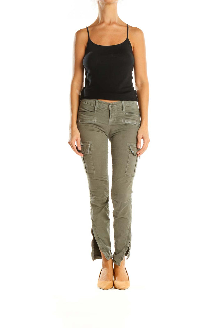 Green Cargo Skinny Jeans