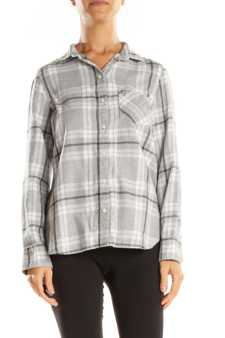 Gray Checkered All Day Wear Shirt