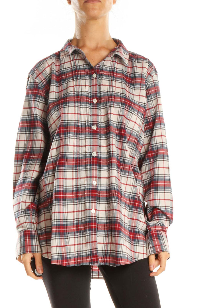 Red Checkered Casual Shirt